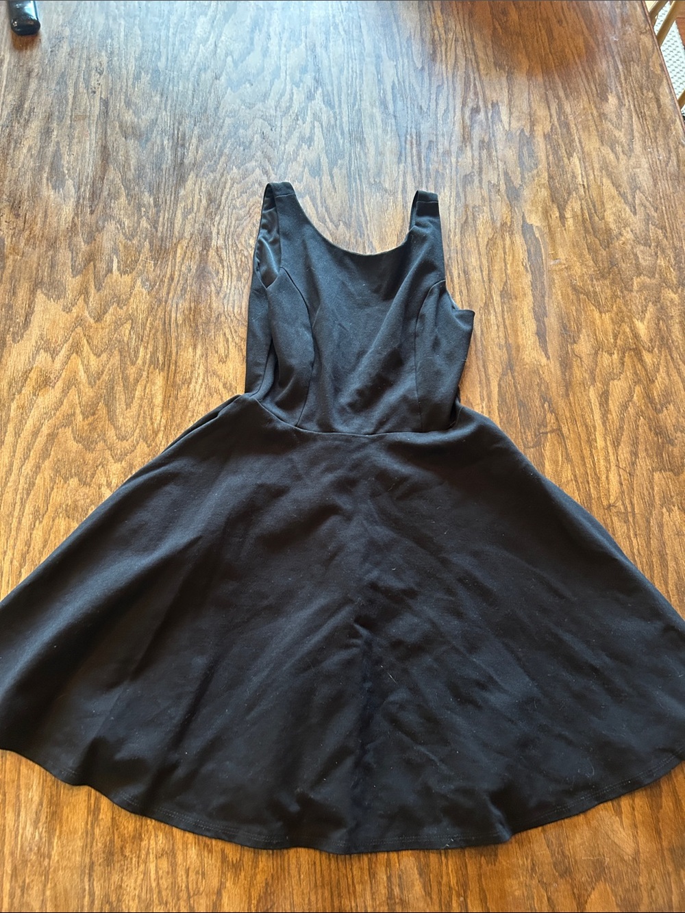 Lulu's Black Sleeveless Fit-and-Flare Mini Dress